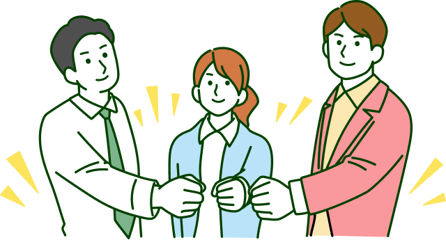 チームとして結束する3人のライター