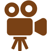 映像制作を象徴するカメラのアイコン