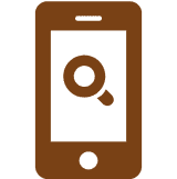 スマートフォンでの検索を表すアイコン