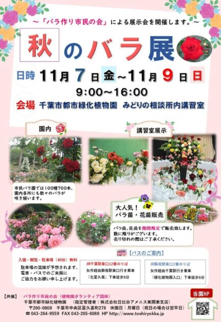 秋のバラ展（千葉市都市緑化植物園）